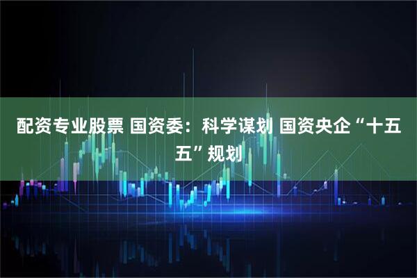 配资专业股票 国资委：科学谋划 国资央企“十五五”规划