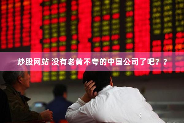 炒股网站 没有老黄不夸的中国公司了吧？？