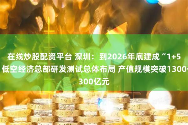 在线炒股配资平台 深圳：到2026年底建成“1+5+4”低空经济总部研发测试总体布局 产值规模突破1300亿元